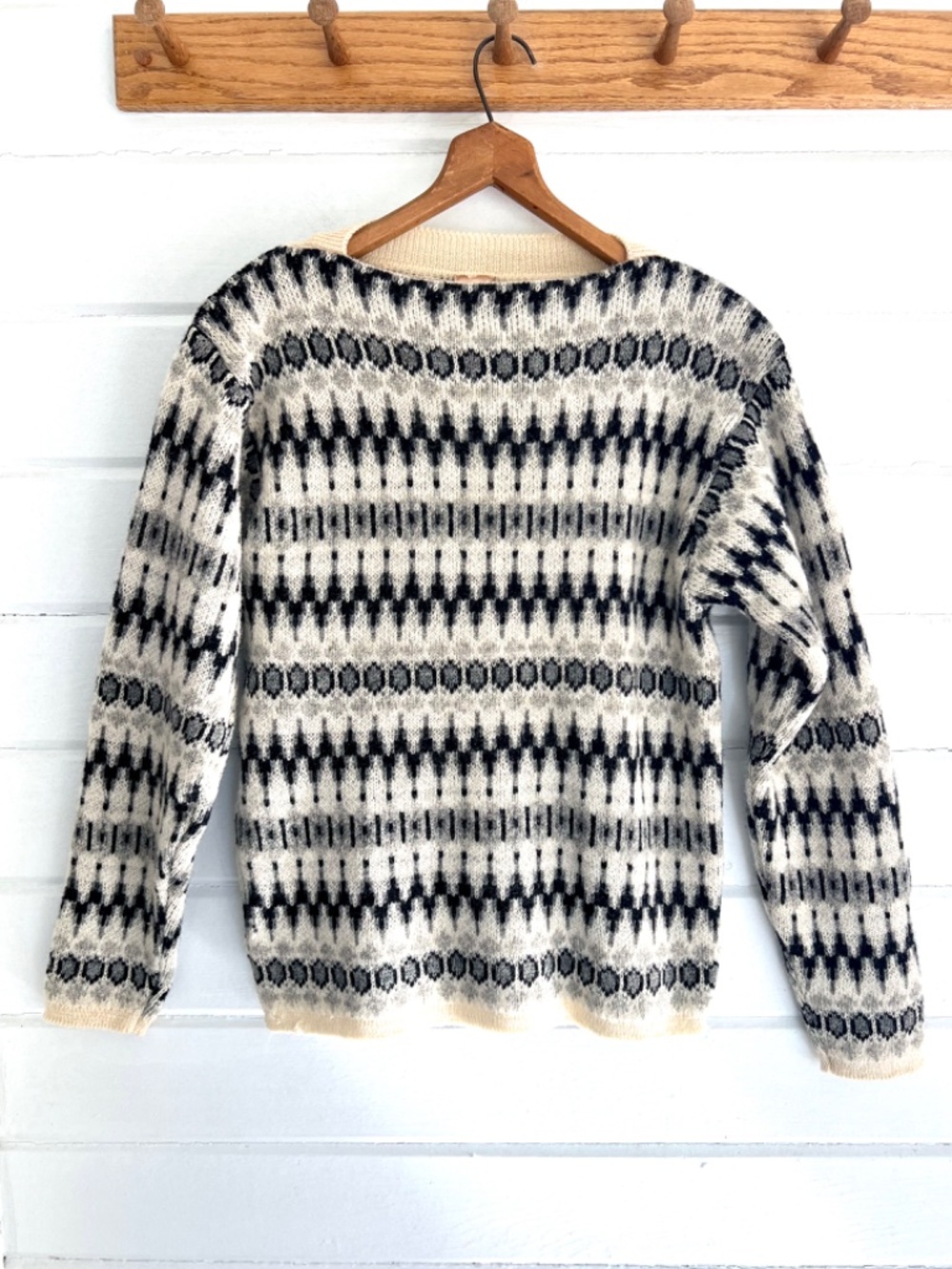 Vintage JANUS OF NORWAY Nordic Fair Isle Wool Ski Sweater - 36" Chest